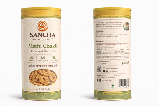 Methi Chakli — Fenugreek Flavoured
